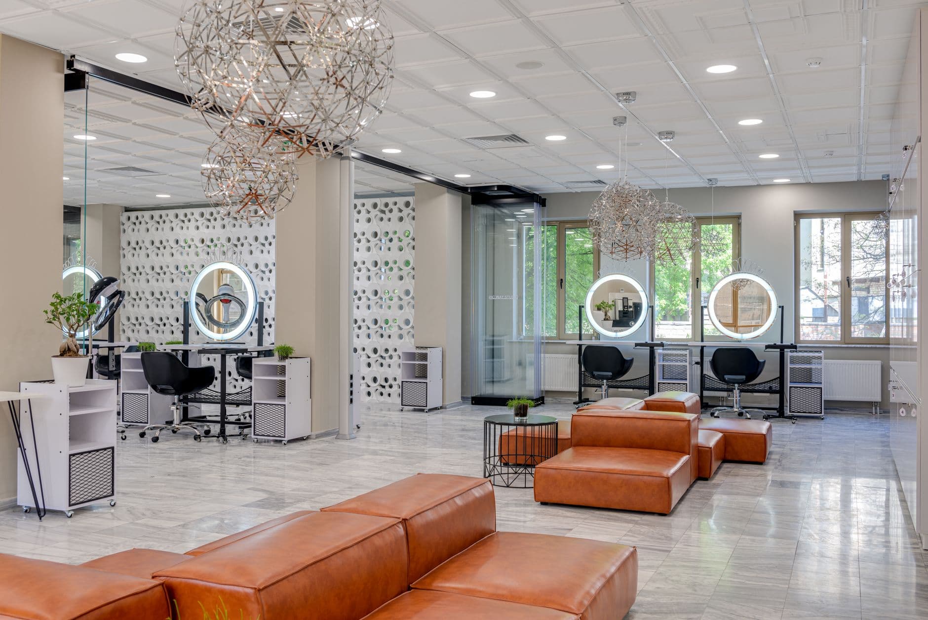 Calm, modern aesthetic clinic waiting lounge